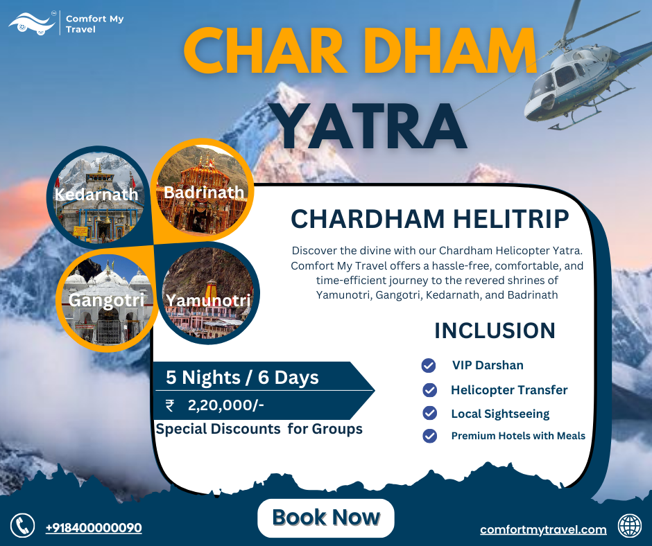  Connect with the Beauty: Char Dham Yatra By Helicopter Package